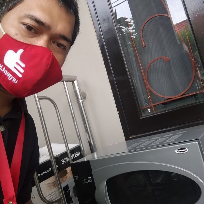 Service microwave Neovance Tdk tahu masalah , Knop analog tdk fungsi, kaca buram