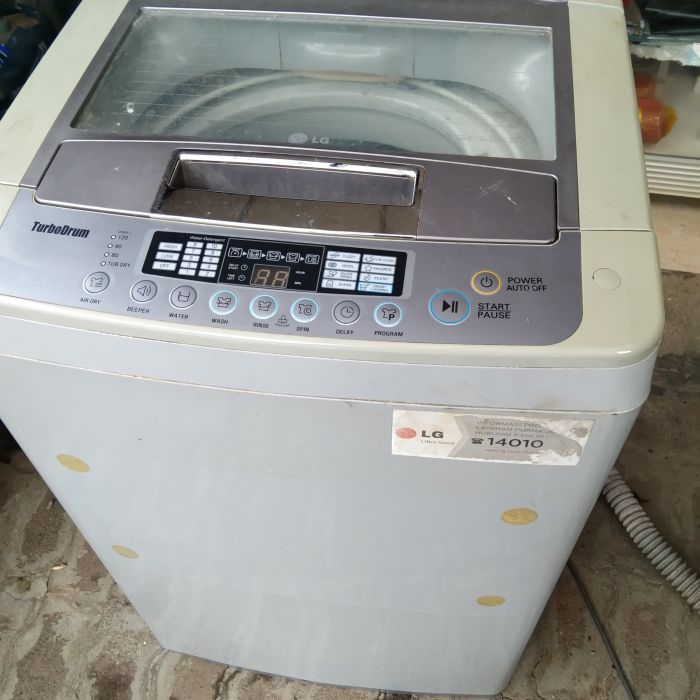 Service mesin cuci LG 1 tabung tutup atas Turbo drum masalah , Mesin cuci mengeluarkan bunyi bising, berisik, atau bersuara kasar