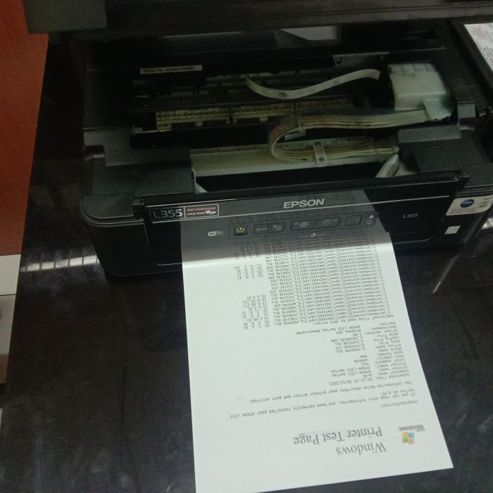 Service printer Epson L1300 masalah Hasil print tidak bagus