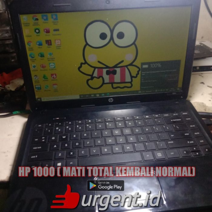 Service laptop hp komputer laptop hewlett packard masalah mati tidak mau nyala. Kondisi laptop saat ini :  Mati total, Umur pakai < 1 tahun