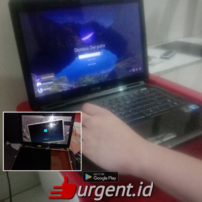 Service laptop asus K40IN masalah tidak mau nyala. Kondisi laptop saat ini :  Habis baterai, tidak tahu menyala normal atau tidak,