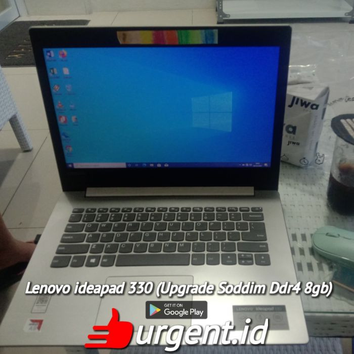 Service laptop lenovo Lenovo ideapad 330 masalah Laptop Cepat Panas (Overheat) . Cleaning dan Ganti Pasta Pendingin Lambat.Error . Install Ulang, Upgrade RAM 8 GB. Kondisi laptop saat ini :  Umur pakai 3 tahun