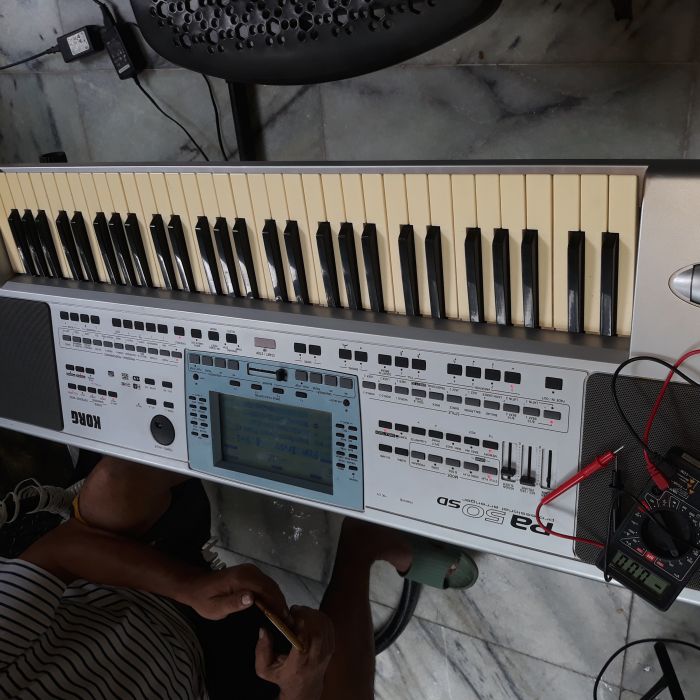 Service sound system Korg Keyboard Pa40sd masalah , Sound system tidak menyala (mati total)