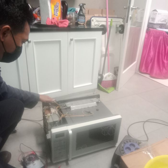 Service microwave LG MH6548FR masalah , Microwave tidak hangat atau panas