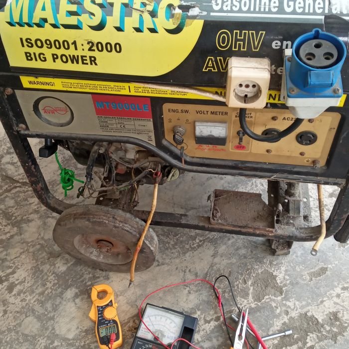 Service genset Merek cina Maestro gasoline generator masalah Genset tidak dapat distart.tidak menyala