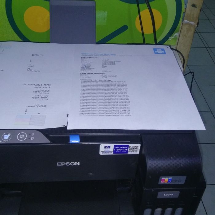 Service printer Epson L3210 Series masalah Kertas macet (paper jam)