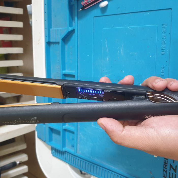 Service catokan Glampalm GP225AL masalah , Mengeluarkan bunyi kresek2 pada saat di nyalakan,kurang panas ..