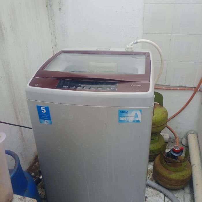 Service mesin cuci Aqua AQW-98DD masalah Mesin cuci tidak bisa mengeringkan pakaian (spin)