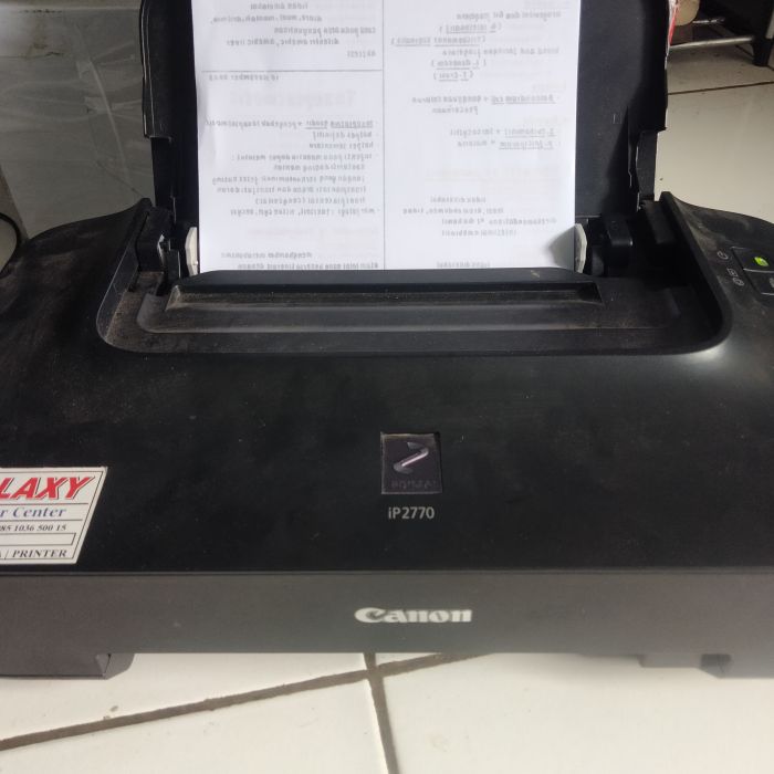 Service printer Canon canon iP 2770 masalah Kertas print ga mau turun saat ngeprint