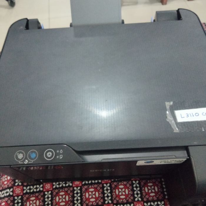 Service printer Epson L3110 L3110 masalah Lampu power dan kertas berkedip bersamaan atau bergantian: Bantalan tinta hampir atau sudah habis masa pakainya