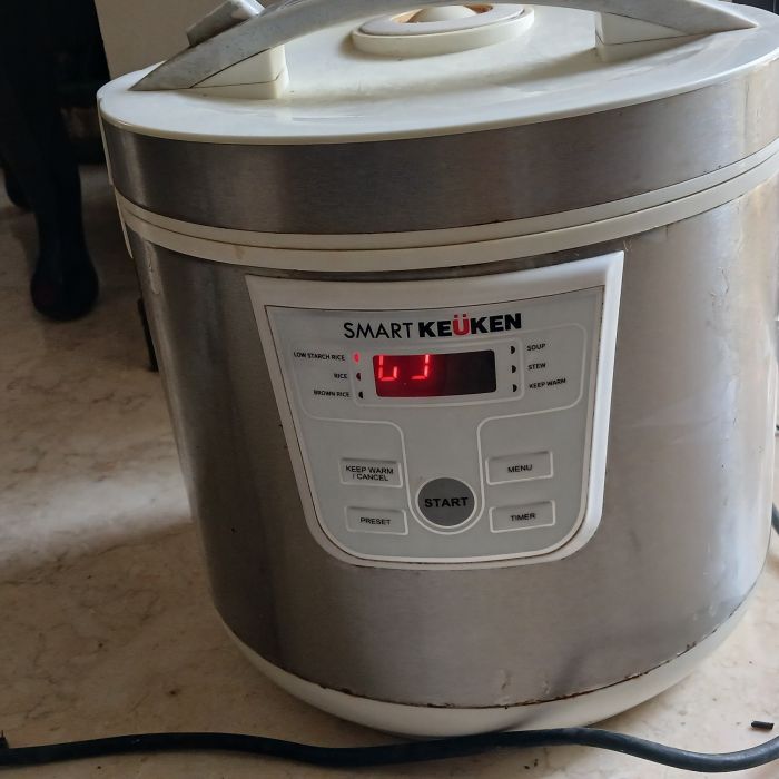 Service rice cooker Smart Keuken SKRC 1800 LS masalah , Nasi tidak matang