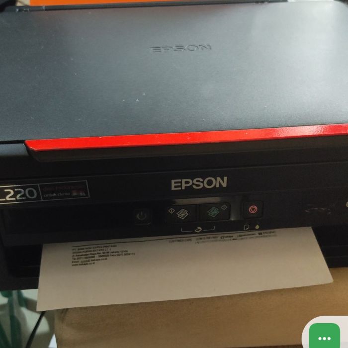 Service printer Epson L220 masalah , Epson L220 lampu power, tinta dan kertas berkedip bersamaan