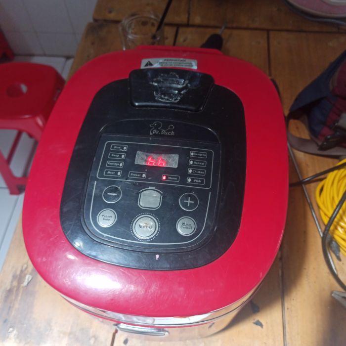 Service rice cooker Dr duck low carb rice cooker masalah Nasi tidak matang