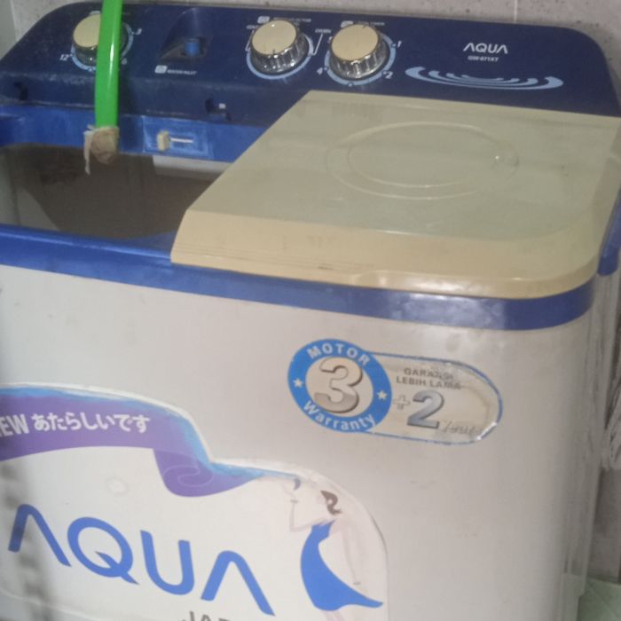 Service mesin cuci Aqua QW-871XT masalah Tabung bagian pengering tidak berfungsi rusak, Cek dahulu saja (belum servis)